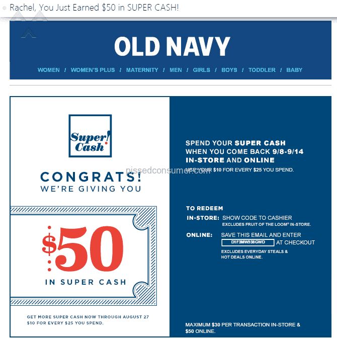 Redeeming Old Navy Super Cash Online StepbyStep Guide March 2024